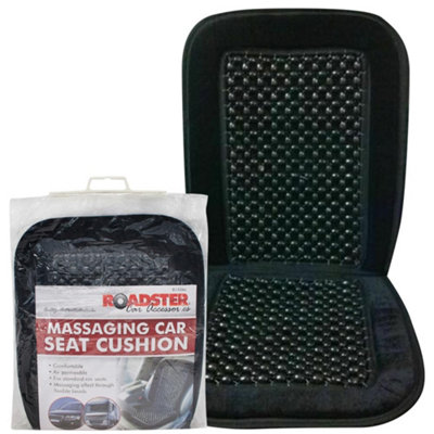 Beaded Car Seat Cover Massaging Relax Universal Comfort Front Chair Soft Cushion Protector Gentle Support Travel Adjustable Strap from B&Q