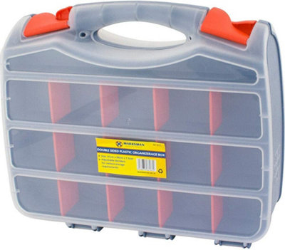 Tool Box Bits 2 Sided Storage 30 Compartments Case Screws Organising Diy Assorted Multi Purpose Tools Diy Store & Organise from B&Q