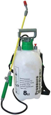 8L Garden Pressure Sprayer Knapsack Weedkiller Chemical Fence Water Spray Bottle from B&Q
