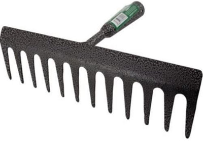 12 Tooth Teeth Replacement Rake Head Garden Lawn Leaf Leaves Metal Carbon Steel from B&Q