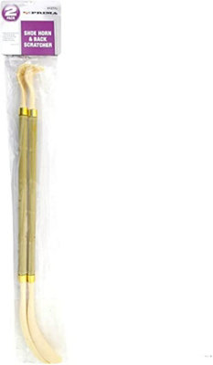  - New Set Of 2 Long Handle Shoe Horn & Back Scratcher Massager Tool Lightweight