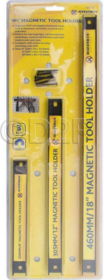 3Pc Magnetic Strip Bar Tool Holder Socket Rack Rail 457mm 305mm 203mm from B&Q