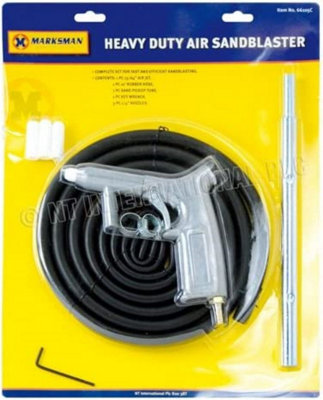 Heavy Duty Air Sand Blaster Grit Shot Blasting Sandblaster Gun Sandblasting Kit from B&Q