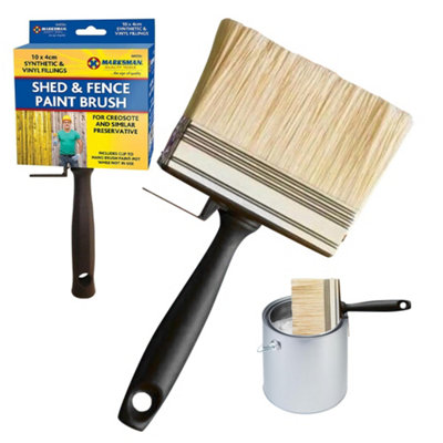 Marksman New Set Of 2 Shed And Fence Paint Brush Decorating Painting Outdoor Brushes
