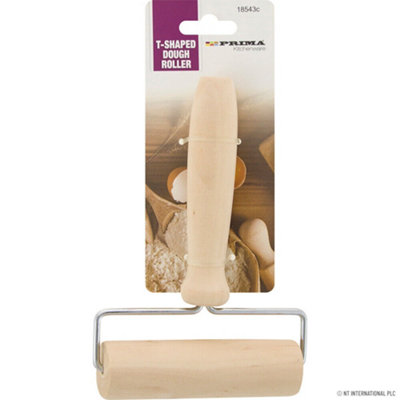  - New Wooden T Shaped Dough Roller Rolling Pin Baking Kitchen Tool Pizza Pastry