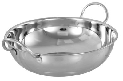 15Cm Stainless Steel Indian Balti Karahi Metal Curry Serving Table Dishes Bowl from B&Q