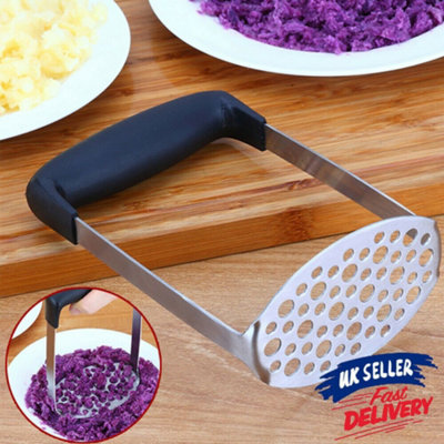 Potato Masher Vegetable Tool Home Kitchen Crusher Resistant Heat Press Puree New from B&Q