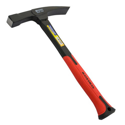 Marksman 24Oz Masons Hammer Heavy Duty Brick Masonry Builders Hand Tools Grip Block Bricklayer Strong Handle Grip Builder Hand Tool from B&Q