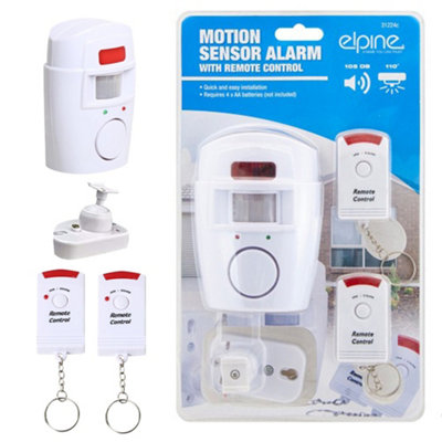  - Wireless Pir Motion Sensor Shed Home Garage Caravan Alarm 2 Remote Controls