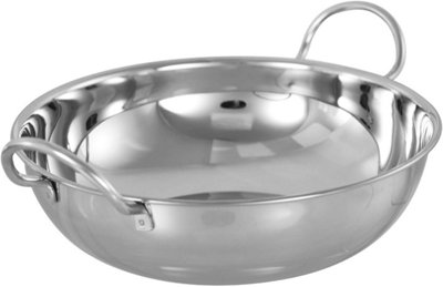 5 X 15Cm Stainless Steel Indian Balti Karahi Metal Curry Serving Table Dishes from B&Q