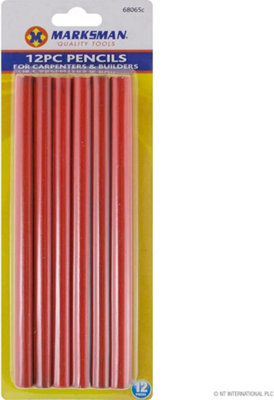 12 X Carpenters Pencil Joiner Pencil Carpenter Pencils Joiners Pencils from B&Q
