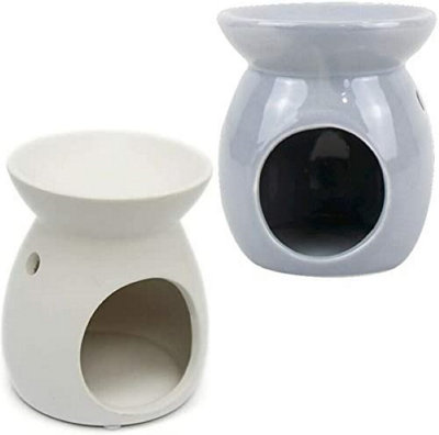 Set Of 2 Oil Burner Ceramic Tea Light Granules Tart Wax Aroma Home Gift Melts from B&Q