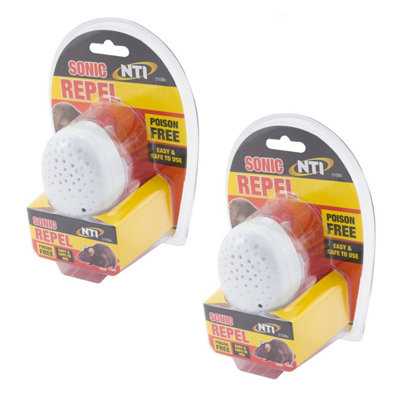 2Pk Sonic Pest Mouse Repeller Ultrasonic Mice Rat Repellent Rodent Control from B&Q
