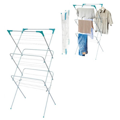 Set Of 2 Clothes Towel Airers 3 Tier Laundry Dryer Concertina Indoor Outdoor from B&Q