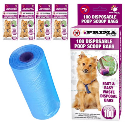 500 Dog Poop Scoop Bags Fast & Easy Disposable Waste Pet Waste Bag Dogs Cat from B&Q