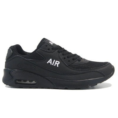  - Mens Shock Absorbing Running Trainers Casual Lace Gym Walking Sports Shoes Black