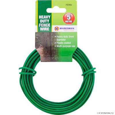  - Set Of 8 Metal Galvanised Garden Wire Strong Plant Support Green 3mm X 5M