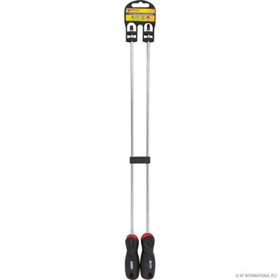 New 2 X 18" Long Reach Screwdriver Set Magnetic Handle Hand Tool Diy Workshop from B&Q
