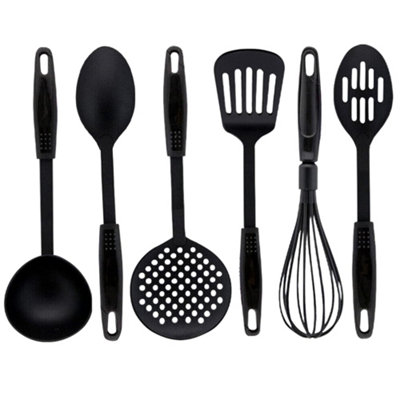  - 6Pc Kitchen Utensils Nylon Cooking Non Stick Set Spoon Turner Spatula Whisk Tool