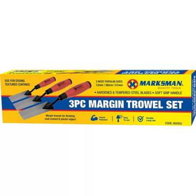 Set Of 3 Tradesman Trowel Set Brick Jointer Hand Brick Plastering Builders New from B&Q