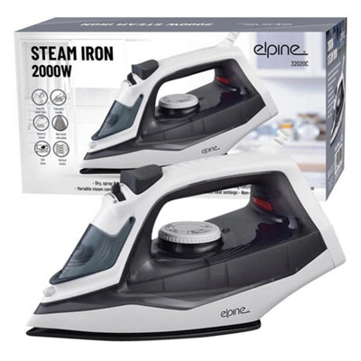  - 2000W Steam Irons With Dry Spray Function Controlled Heat Settings Durable Ironing New