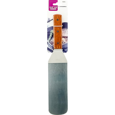 2 X Stainless Steel Bbq Turner Cooking Serve Kitchen Utensil Food 14.5" Spatula from B&Q