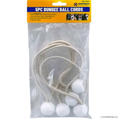 5 X 5Pc Bungee Ball Cords Luggage Roof Straps Rope Hooks Tarpaulin from B&Q