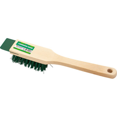 2 X Wooden Lawnmower Cleaning Brushes With Scraper Scrub Brush Garden Outdoor from B&Q