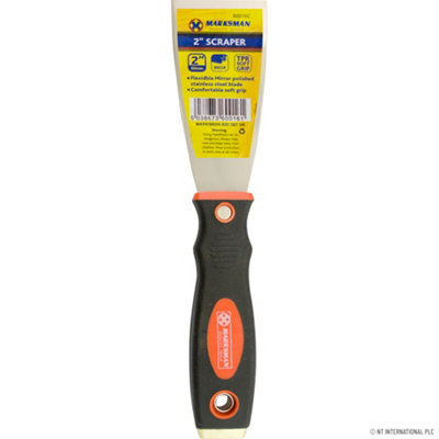 Marksman Set Of 2 Scrapers Paint Wallpaper Floor Wooden Soft Grip Handle Hand Tool Diy 2 Inch from B&Q