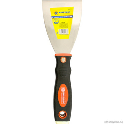 Marksman Pack Of 2 3" Scraper Paint Wallpaper Floor Wooden Soft Grip Handle Hand Tool Diy from B&Q