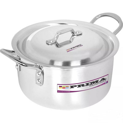  - 26Cm Stainless Steel Casserole Pot Pan With Lid & Handles For Cooking Kitchen Food