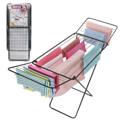 18M Cloth Dryer Rack Stand Towel Rail Airer Concertina Laundry Wash Winged Dry from B&Q