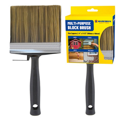 Set Of 2 Multi-Purpose Masonry Block Paint Brush Plants Wood Care Bricks Fence