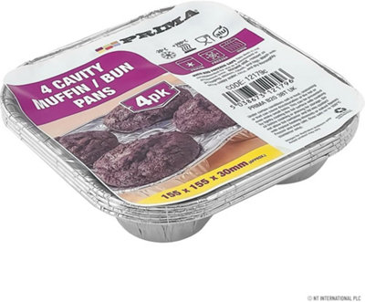 Pack Of 40 Muffin Bun Tray Pans Ideal For Baking Muffins Cupcakes Aluminium Foil Suitable For Fridge Freezer & Oven from B&Q