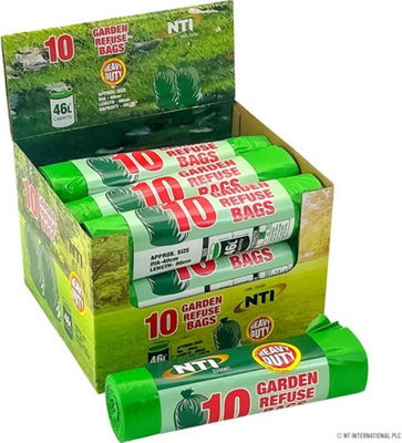 B&Q Pack Of 50 Bin Liners Deal For Garden Rubbish Waste Versatile Heavy Duty Refuse Sacks Bin Bags Recycled Tear Resistant For Househo