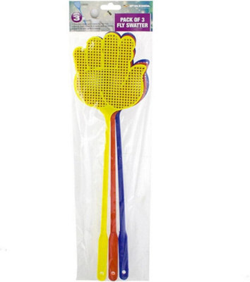 2 X 3Pc Fly Swatters Swat Bug Mosquito Wasp Swatter Long Handle Indoor Outdoor from B&Q