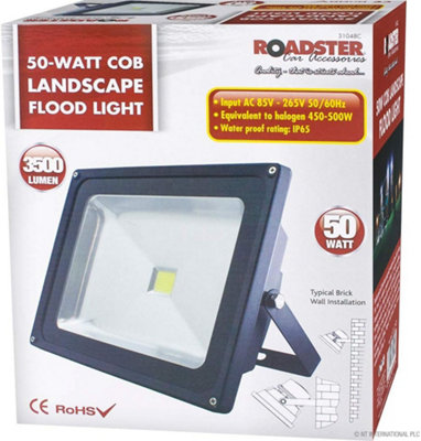 50W Cob Landscape Flood Light Outdoor Garden Home Waterproof New Bright Led from B&Q