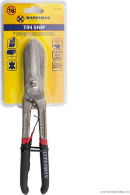 Marksman Hardened Steel Metal Cutting Tin Snips 10 Inch Straight Cut Shear 250mm from B&Q