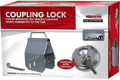 Universal Security Hitchlock Caravan Trailer Hitch Coupling Tow Ball Padlock from B&Q