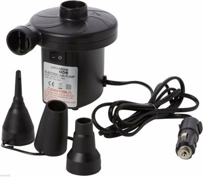 Electric Air Pump Fast Inflator 12V Camp Air Bed Mattress Pool Compressor 240V from B&Q