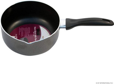  - Non Stick Milk Pan Cookware Black Stir Kitchen Handle Cooking Heating 18Cm