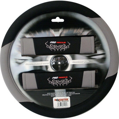  - Pro Racing Steering Wheel Cover And Shoulder Pads Cushion Comfortable Protector