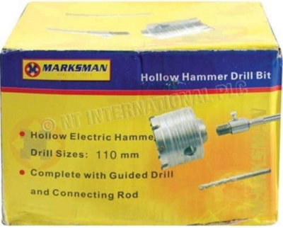 Marksman Hallow Hammer Drill Bit Construction Tool Drill Accessories Work 110mm