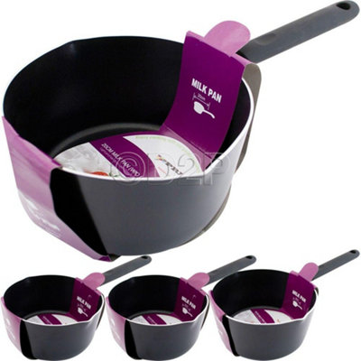 Milkpan Pans Non Stick Heat Aluminium Nonstick Coated Cooking Frying Milk Pan 18Cm from B&Q