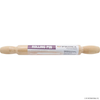 Medium Wooden Rolling Pin Pastry Chapati Baking Cooking Pizza Dough Kitchen Tool from B&Q