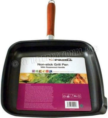  - Grill Pan Non Stick Coating Cooking Frying Kitchen Bbq Steak Fish Fry 26Cm