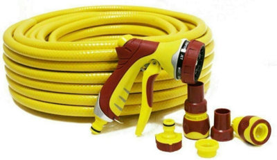  - Spray Gun Set Heavy Duty Flexible Spray Hose Pipe Garden Home Reinforced 30M