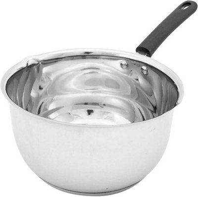 Stainless Steel Milk Pan Handle Saucepan Milkpan Kitchen Frying Pan Cooking 20Cm from B&Q
