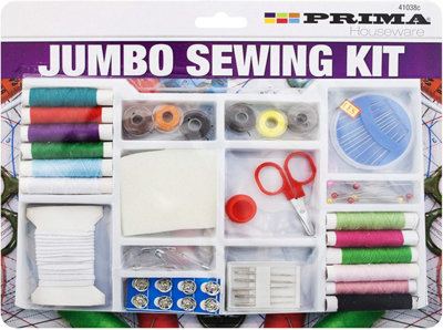 Jumbo Sewing Repair Kit 50+ Pcs Threads Needles Scissors Dressmaking Home Art Crafts Diy from B&Q