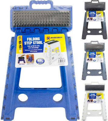Marksman Folding Handy Step Stool Grip Handle Storage Collapsible Multi Use 150Kg from B&Q